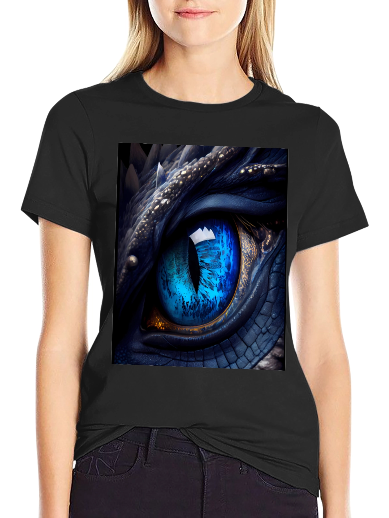 Dragon Eye Graphic Tee - Mens Black T-Shirt