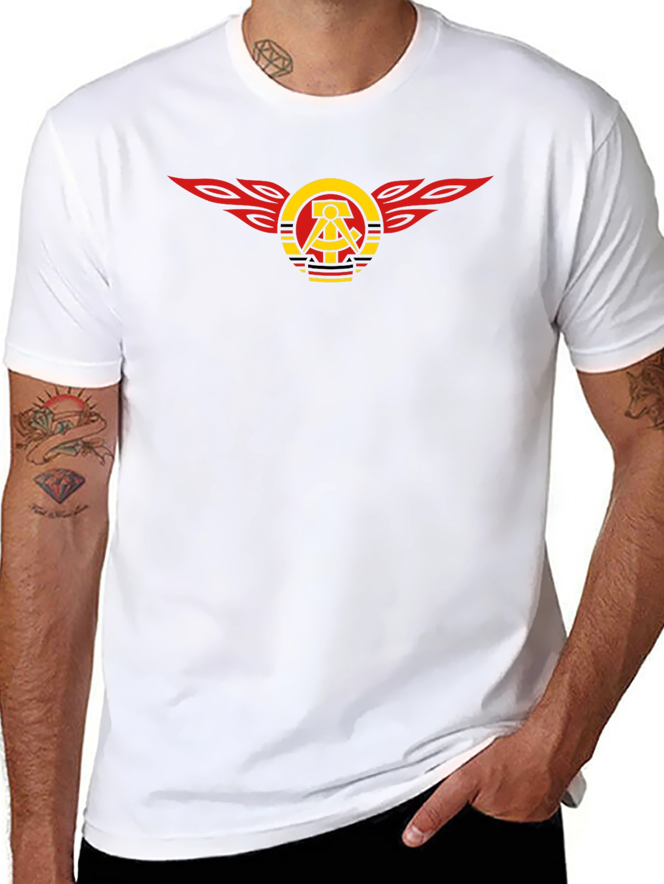 Hammer and Compass Wings Black T-Shirt