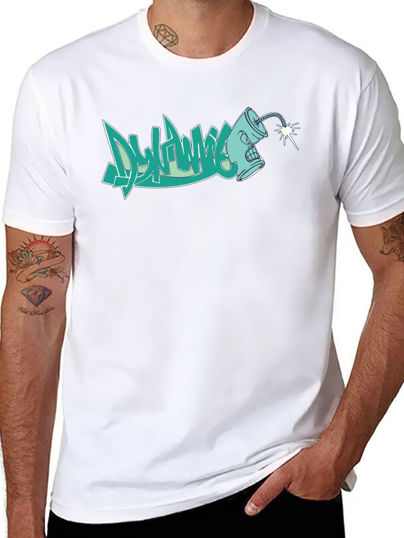Dynamic Graffiti T-Shirt - Stylish Urban Design