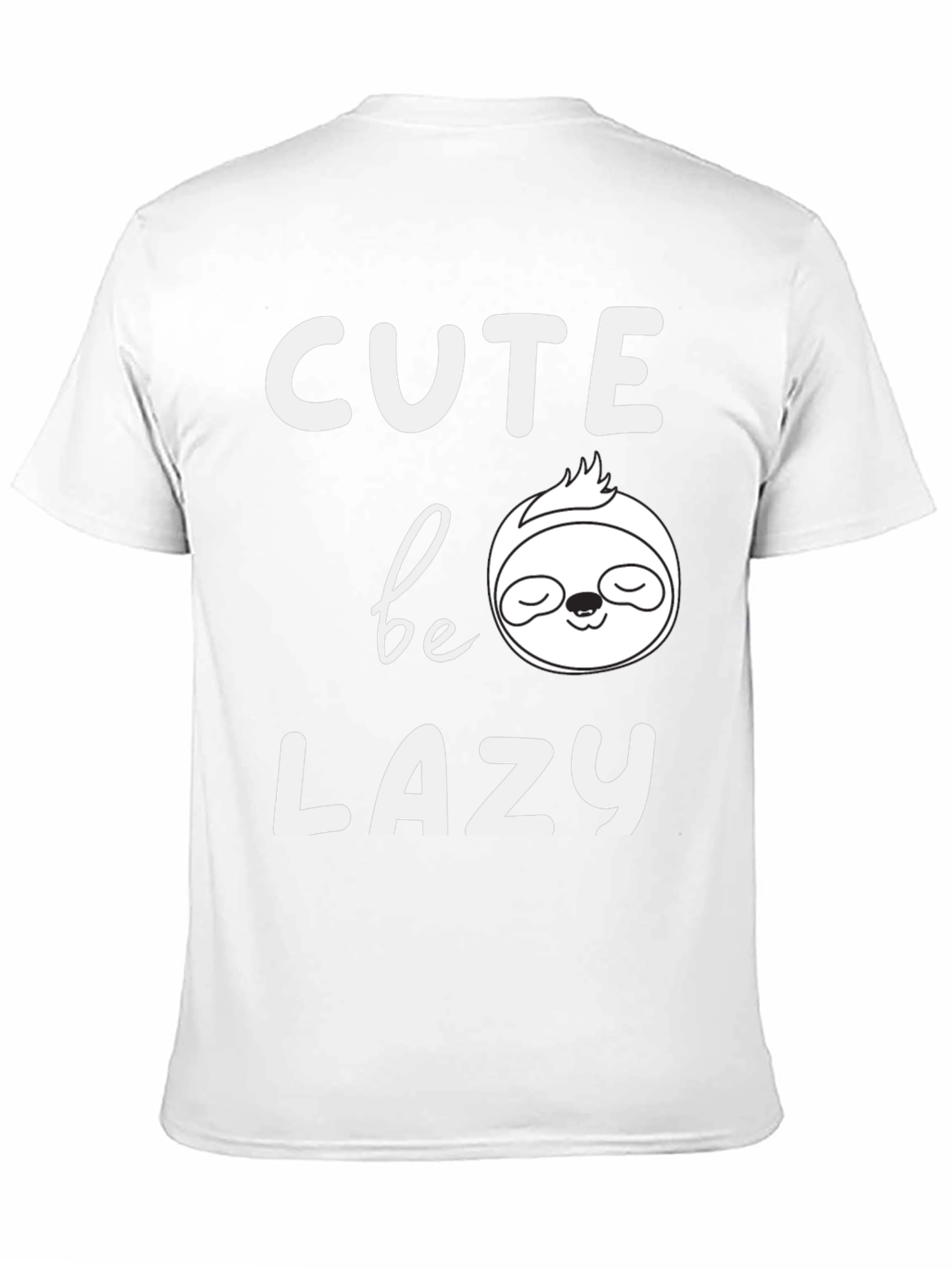 Cute Be Lazy Sloth T-Shirt - Mens Black Tee