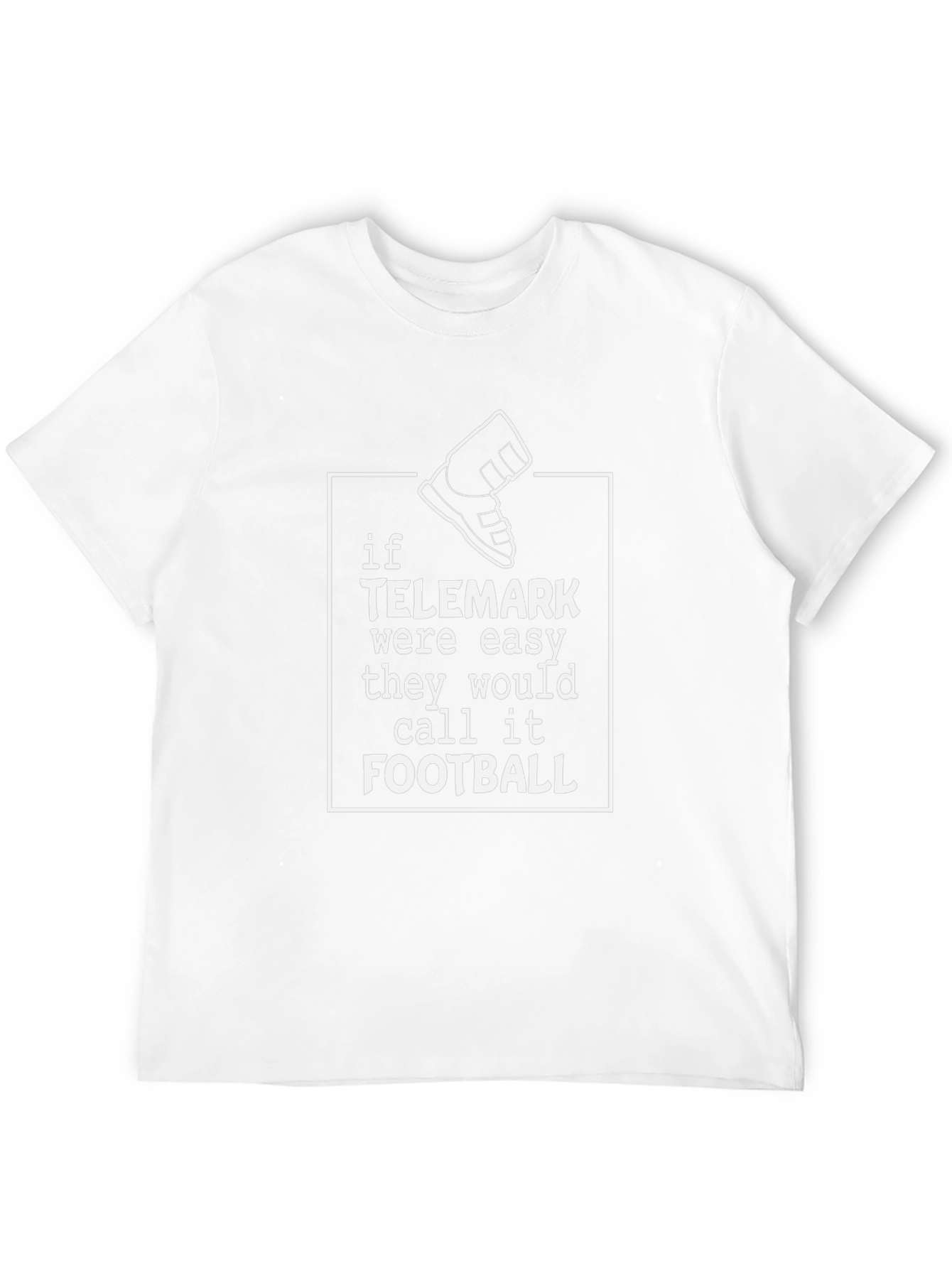 Telemark Skiing Humor T-Shirt - Black Tee