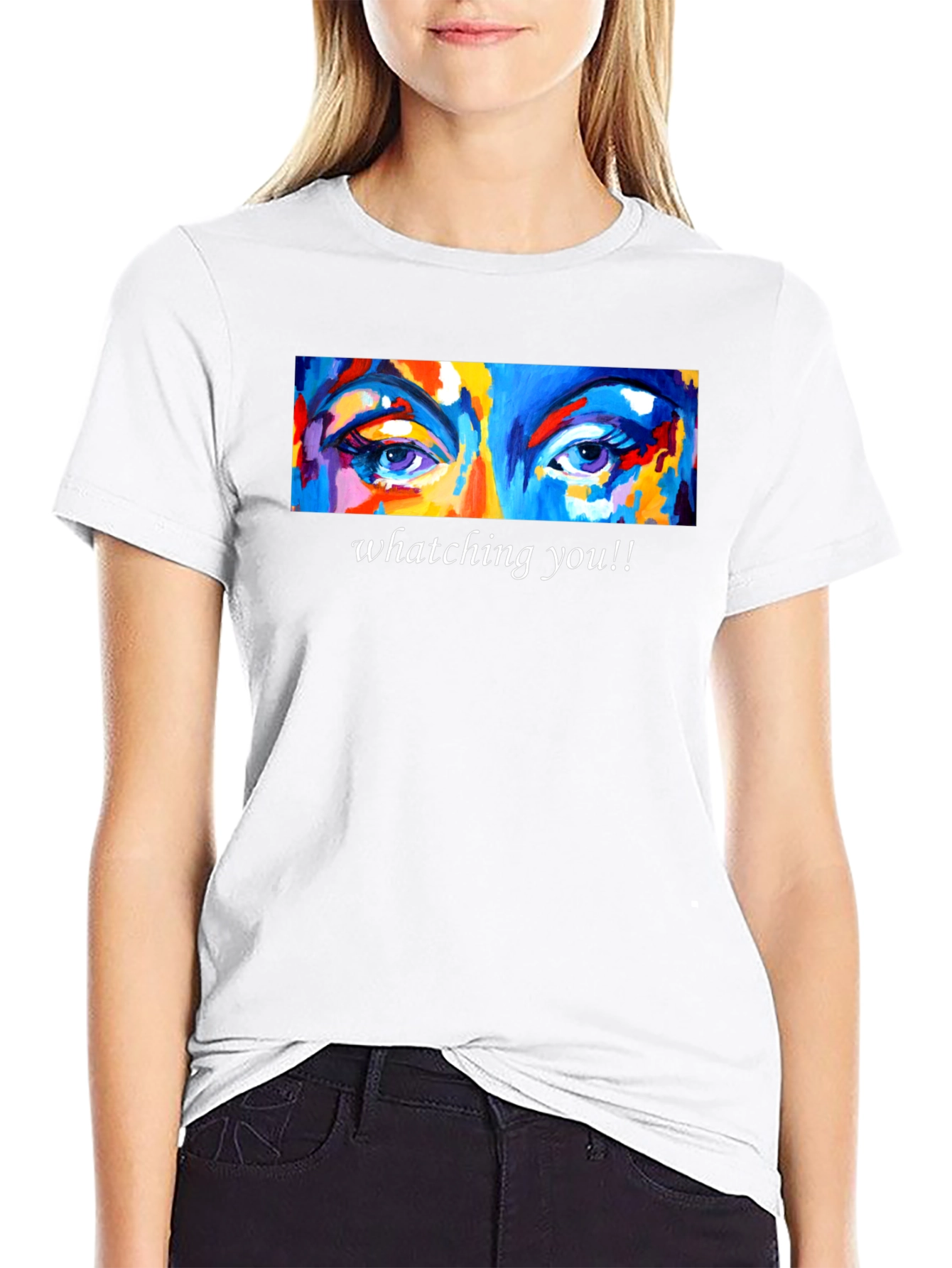 Watching You Graphic T-Shirt - Stylish Eye Design