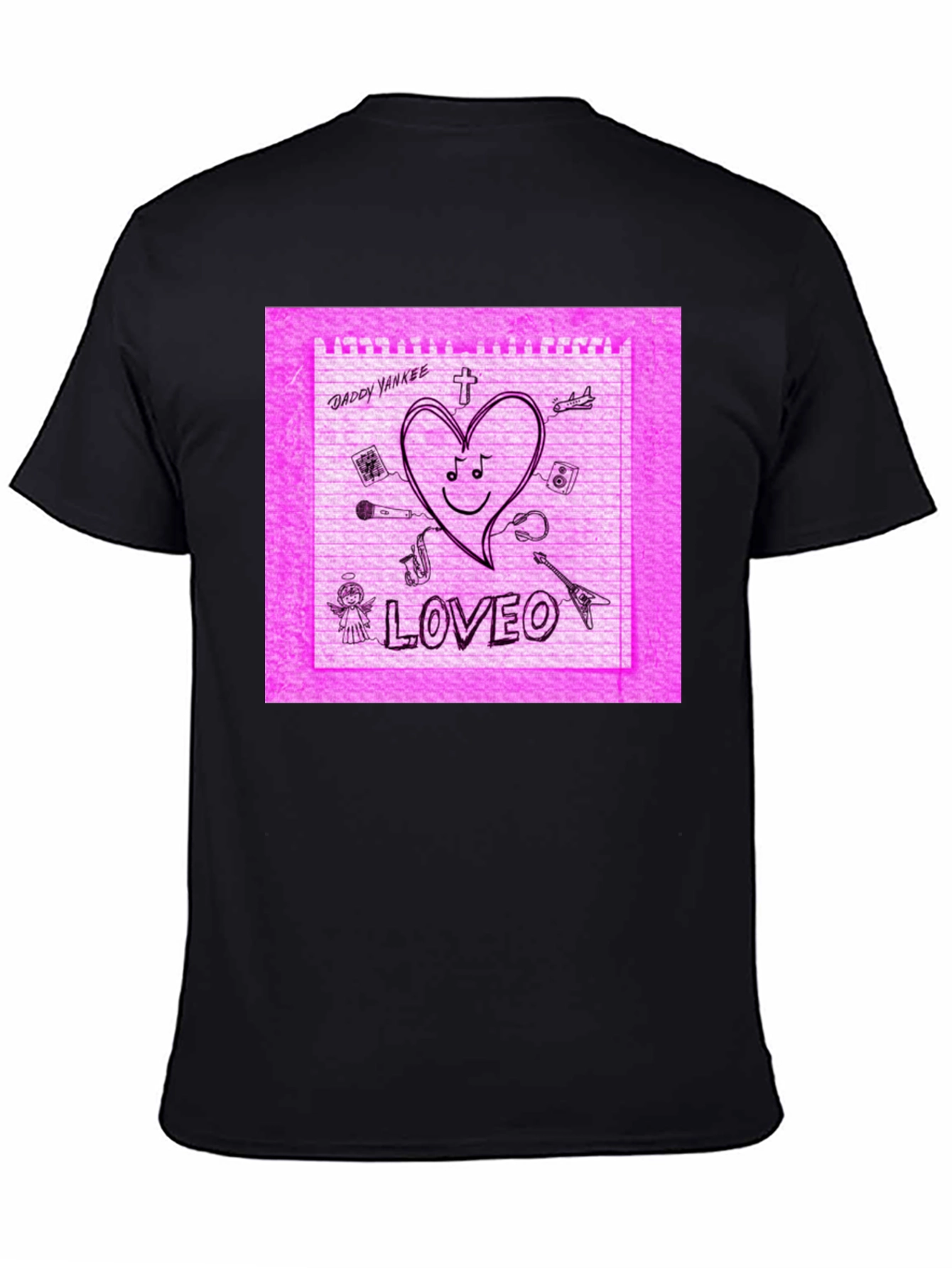 Daddy Yankee Loveo Pink Sketch T-Shirt