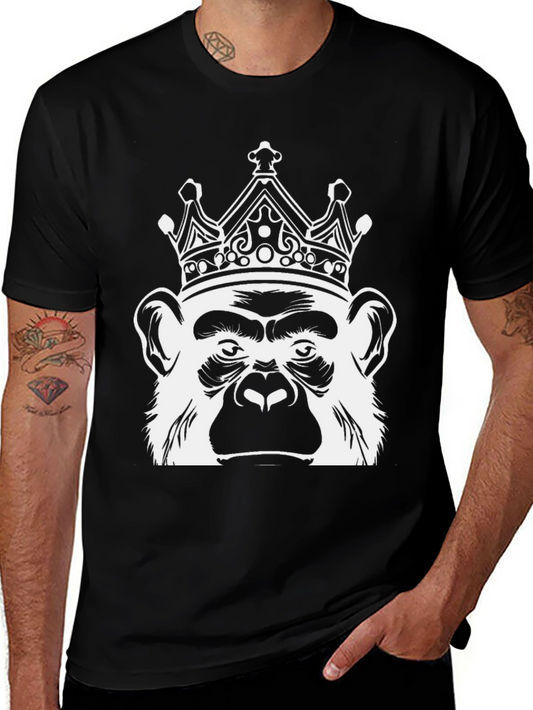King Ape Graphic Tee - Black Cotton T-Shirt