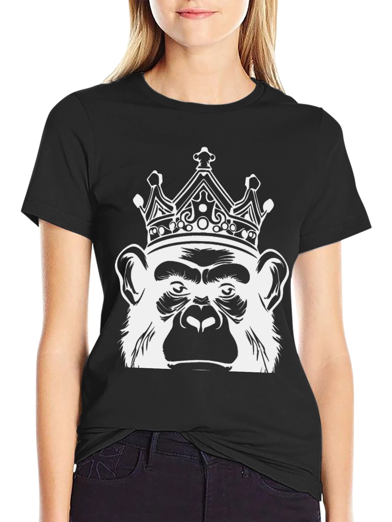 King Ape Graphic Tee - Black Cotton T-Shirt