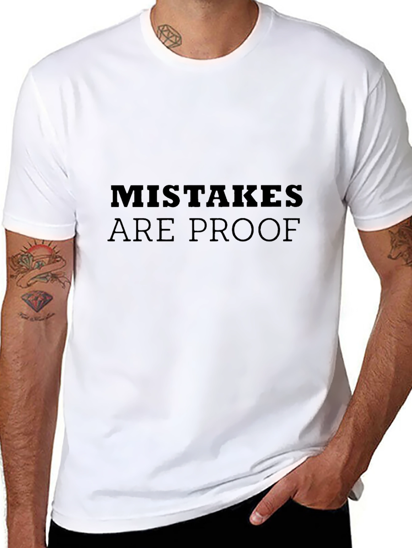 Mistakes Are Proof Black Graphic T-Shirt