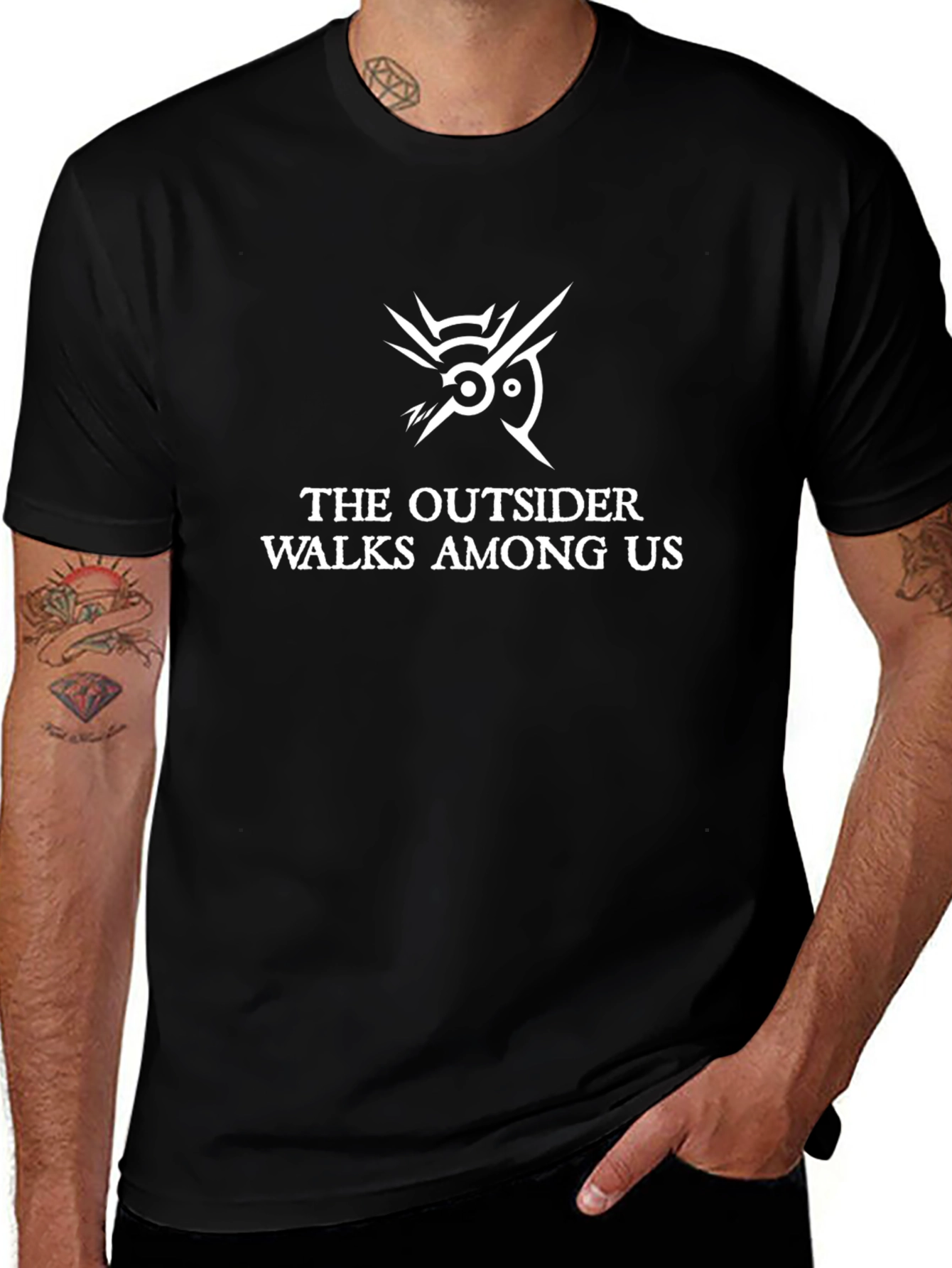 The Outsider Walks Among Us Black T-Shirt