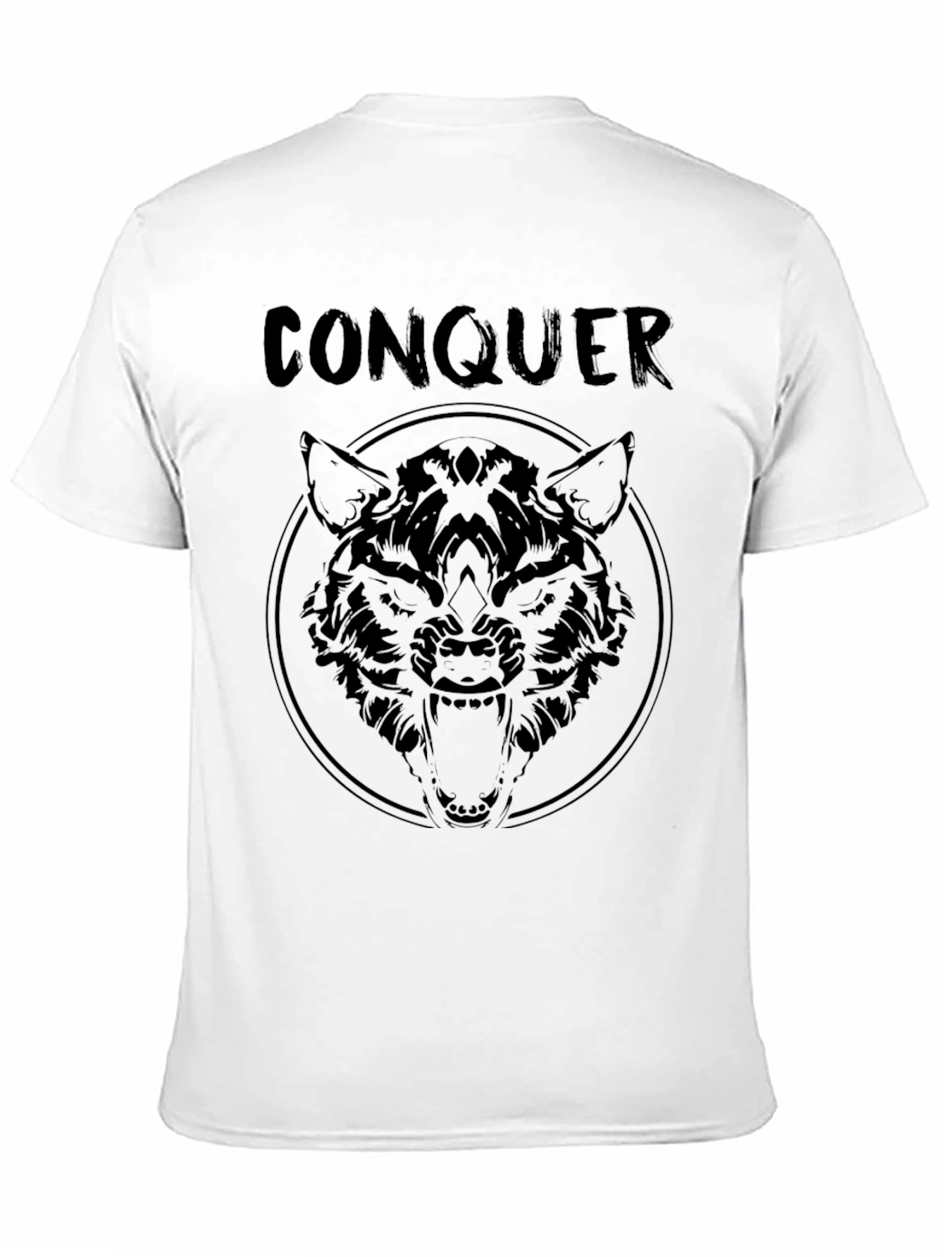 Conquer Wolf Graphic Tee - Black