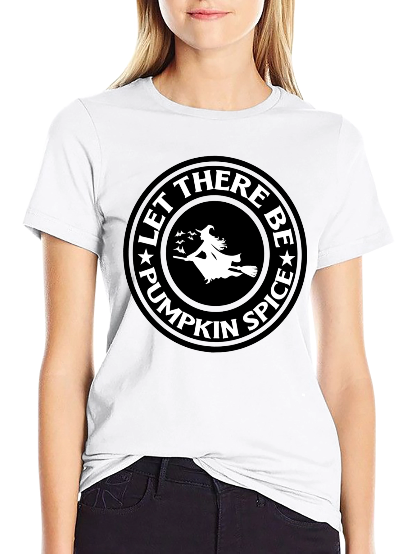 Let There Be Pumpkin Spice Black T-Shirt