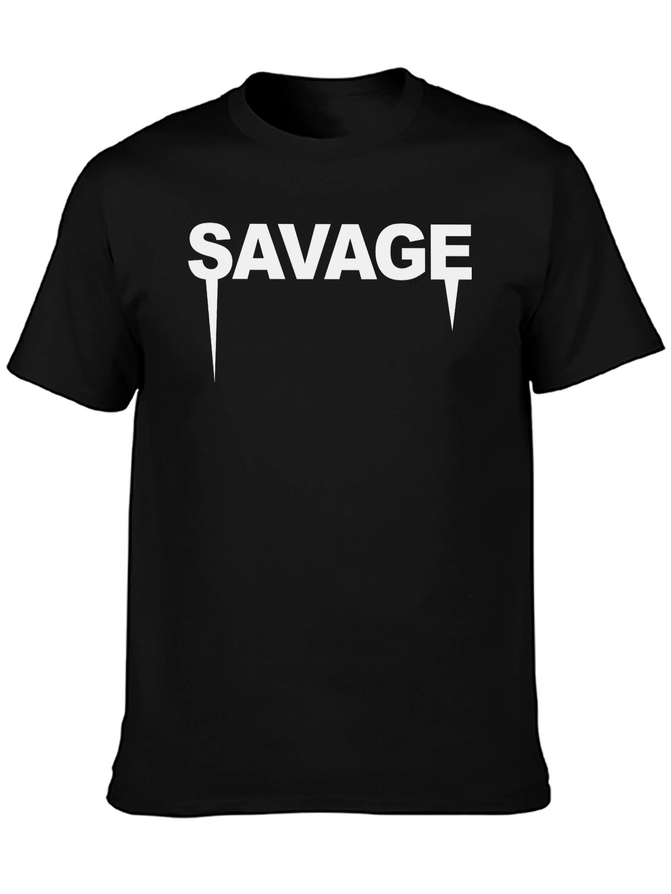 Mens Black Savage Graphic Tee
