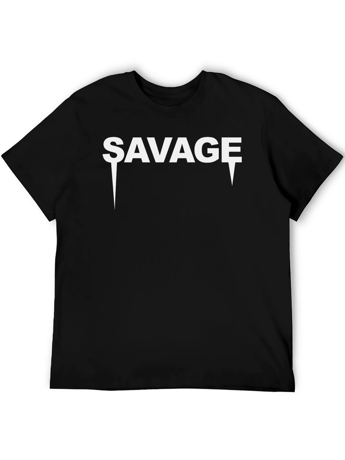 Mens Black Savage Graphic Tee
