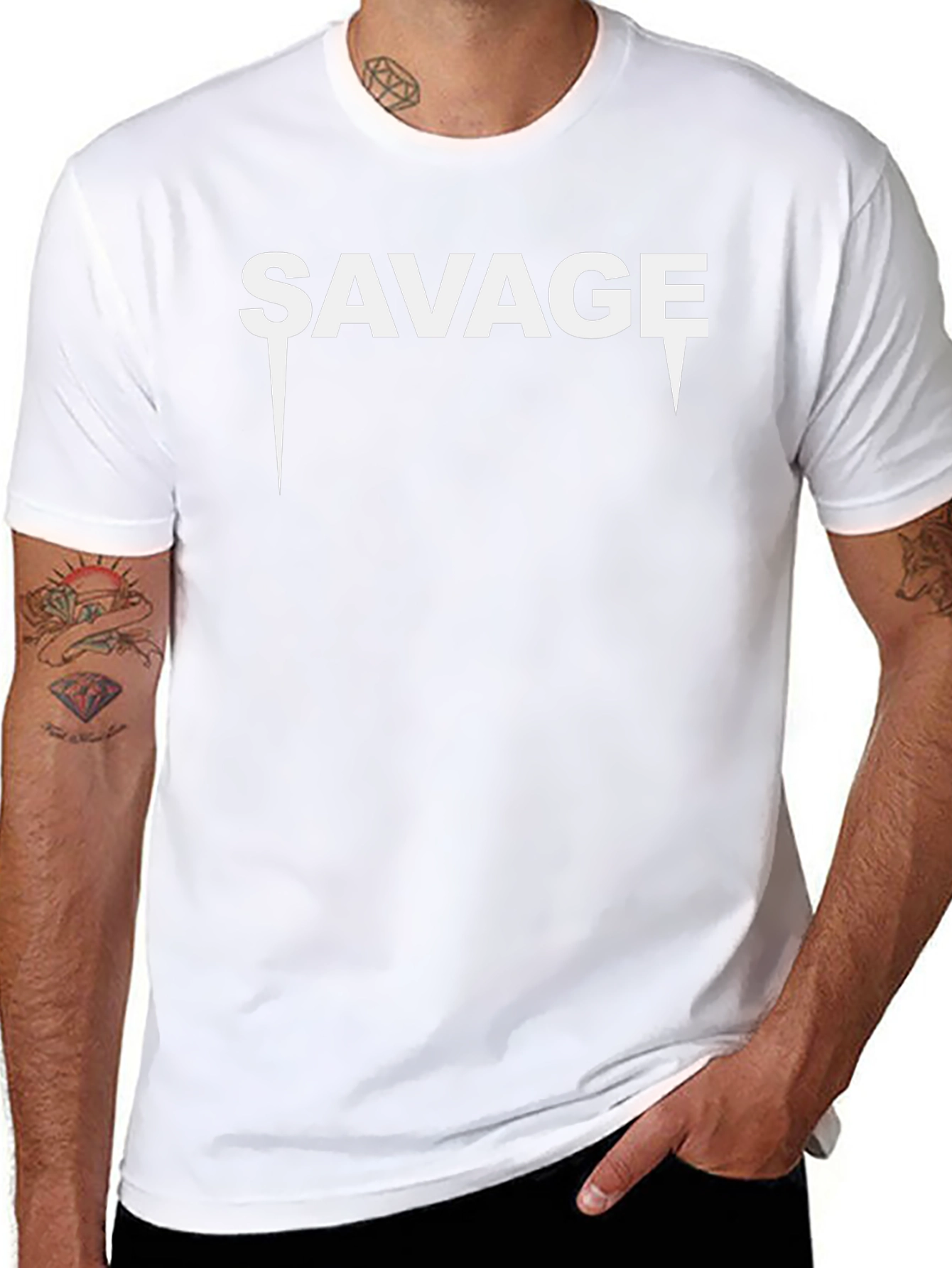 Mens Black Savage Graphic Tee
