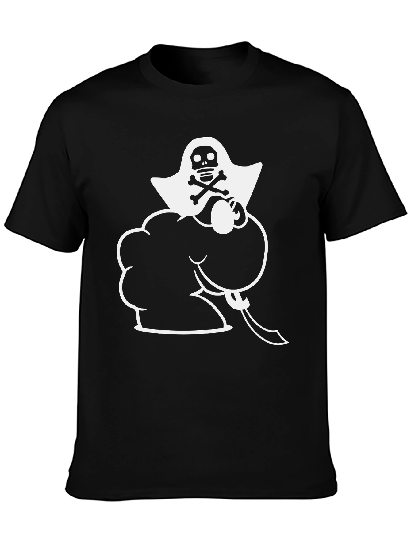 Pirate Chef Graphic Tee - Black Cotton T-Shirt