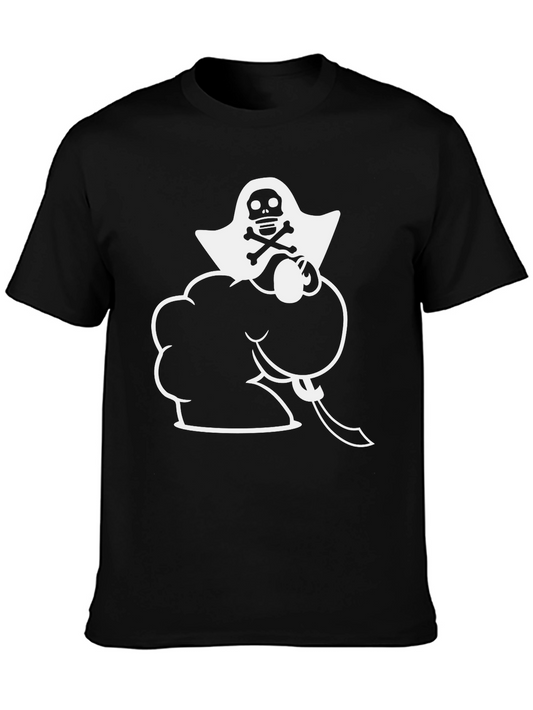 Pirate Chef Graphic Tee - Black Cotton T-Shirt