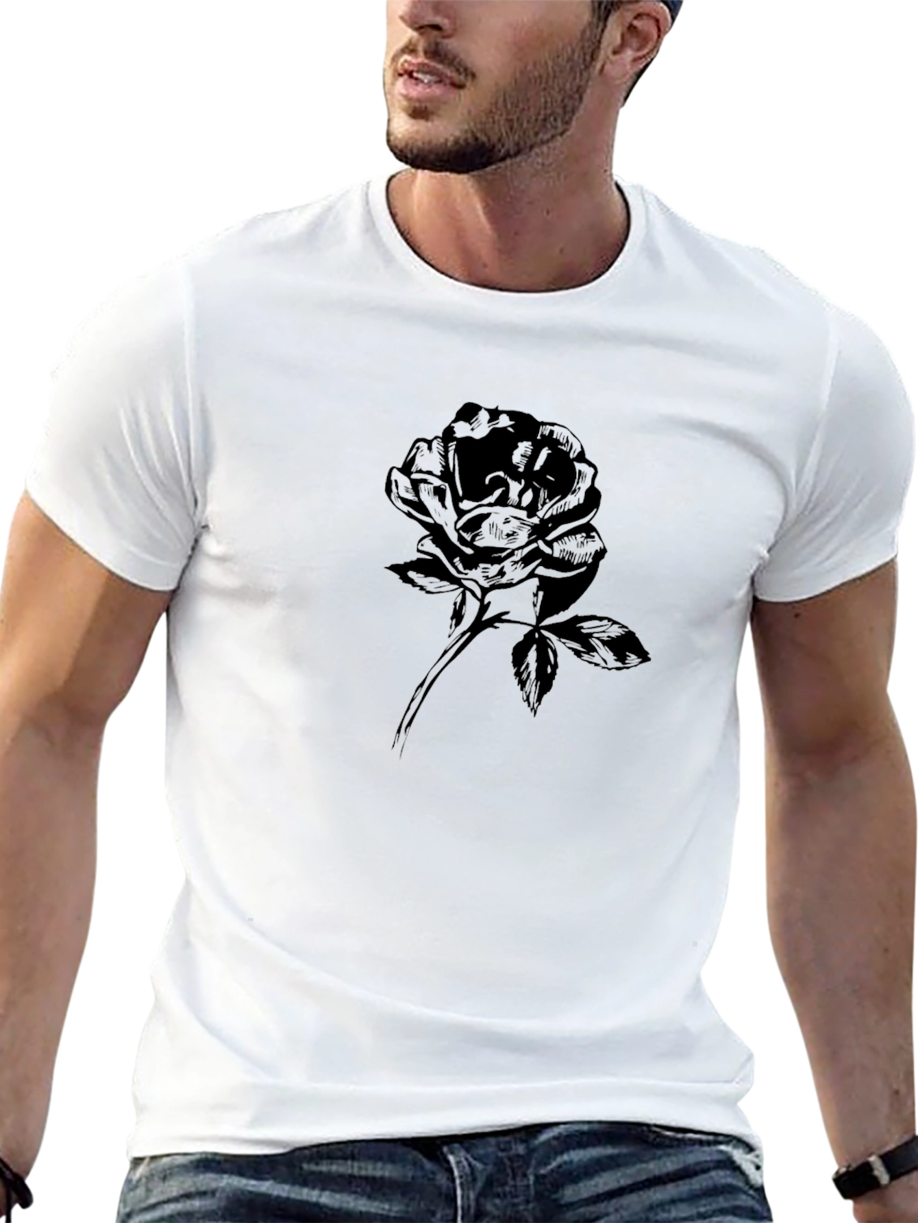Black Rose Graphic Tee - Mens
