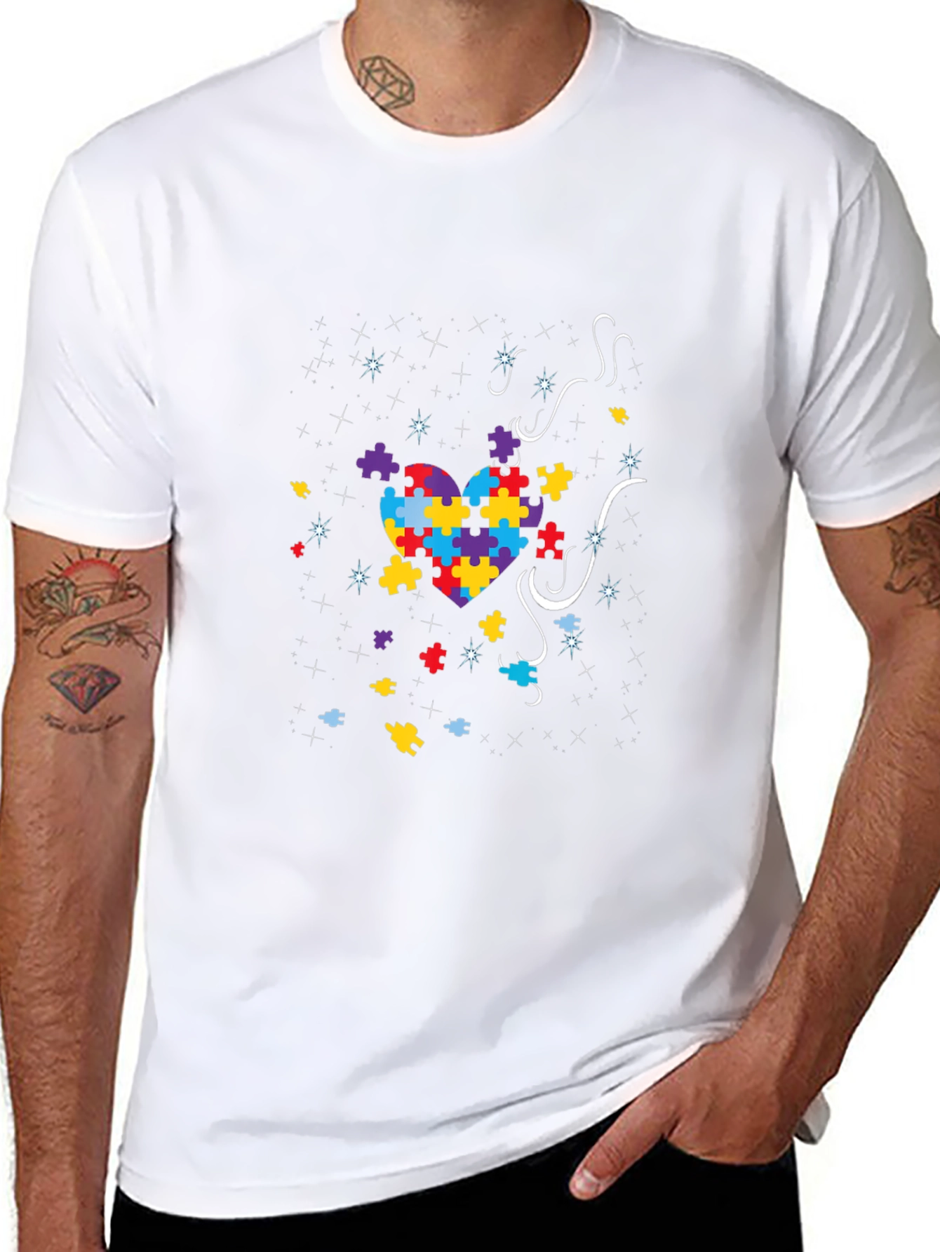 Autism Awareness Puzzle Heart T-Shirt