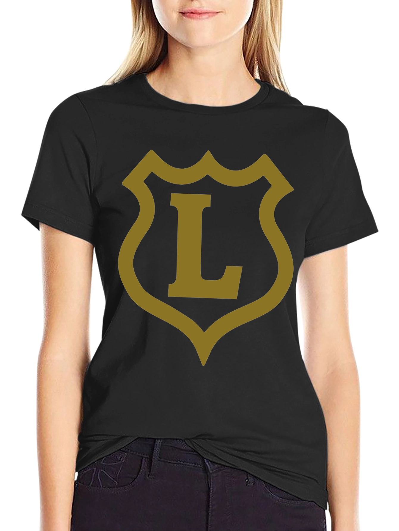 Shield L Graphic Tee - Casual Black T-Shirt