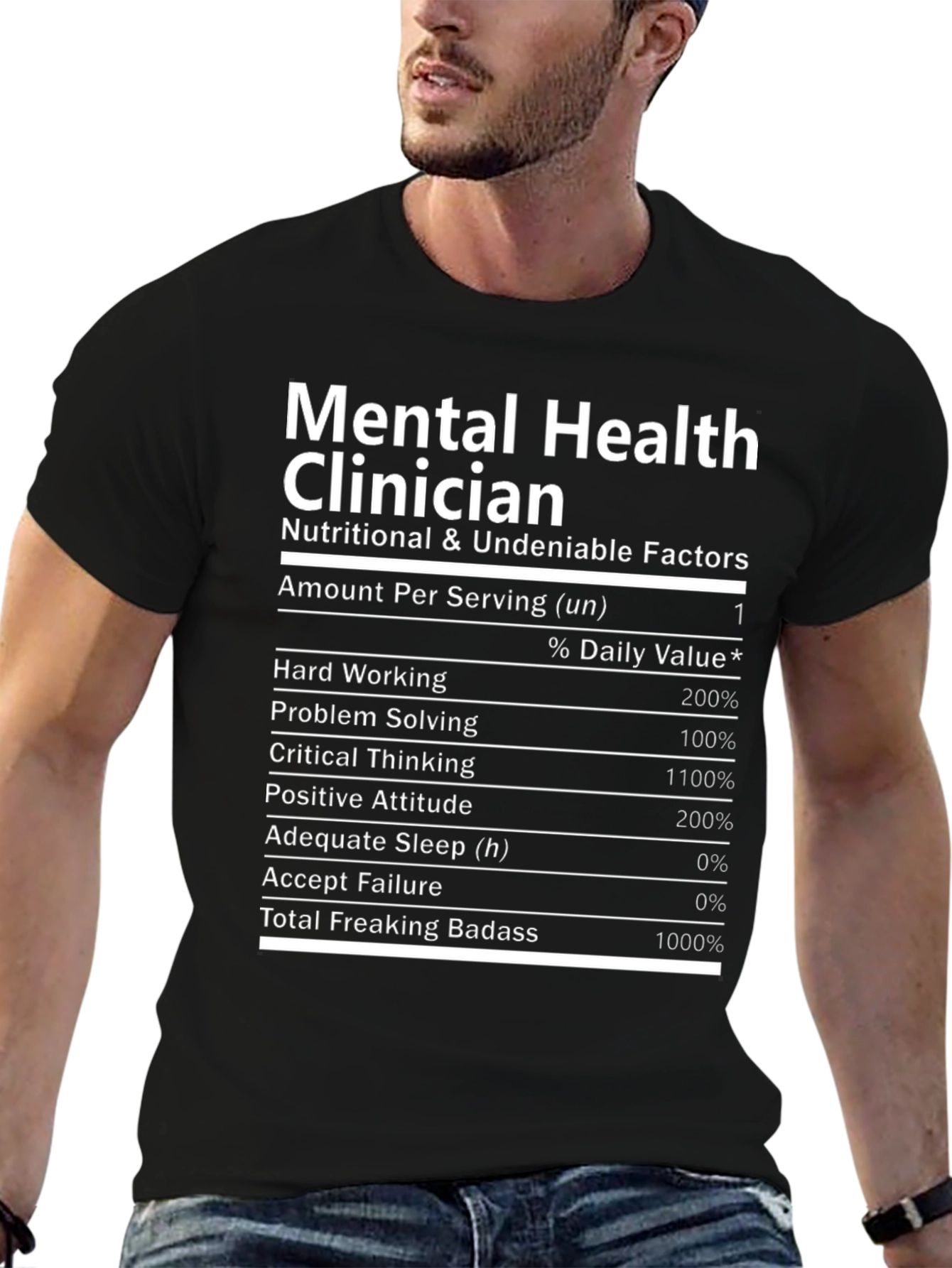Mental Health Clinician Nutrition Facts T-Shirt