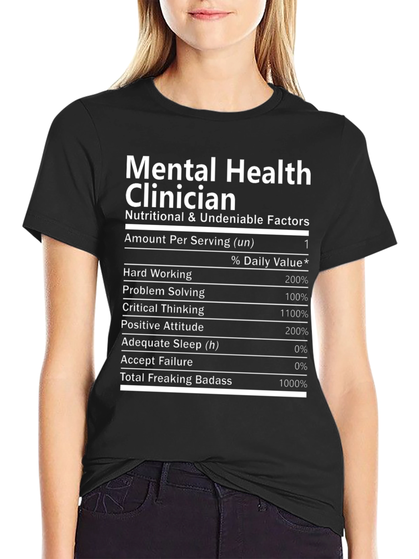 Mental Health Clinician Nutrition Facts T-Shirt