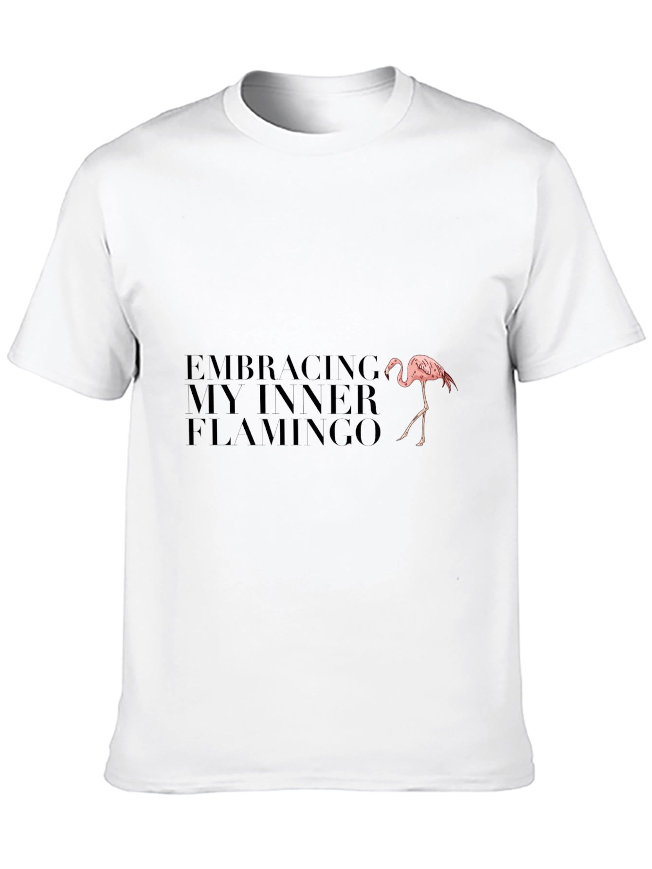Embracing My Inner Flamingo Black T-Shirt