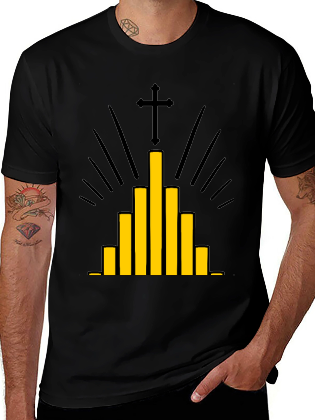 Modern Christian Graphic Tee - Black