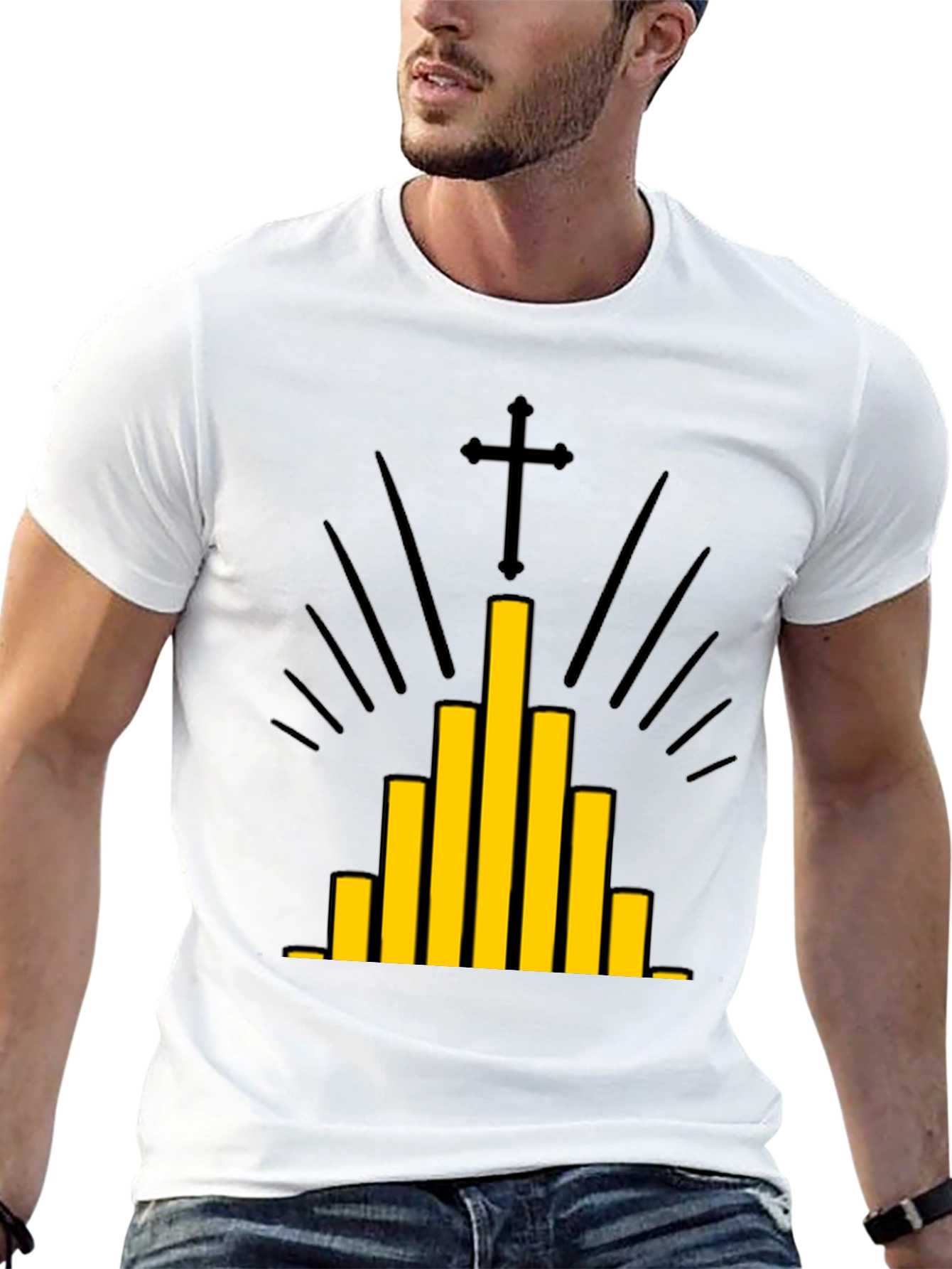 Modern Christian Graphic Tee - Black