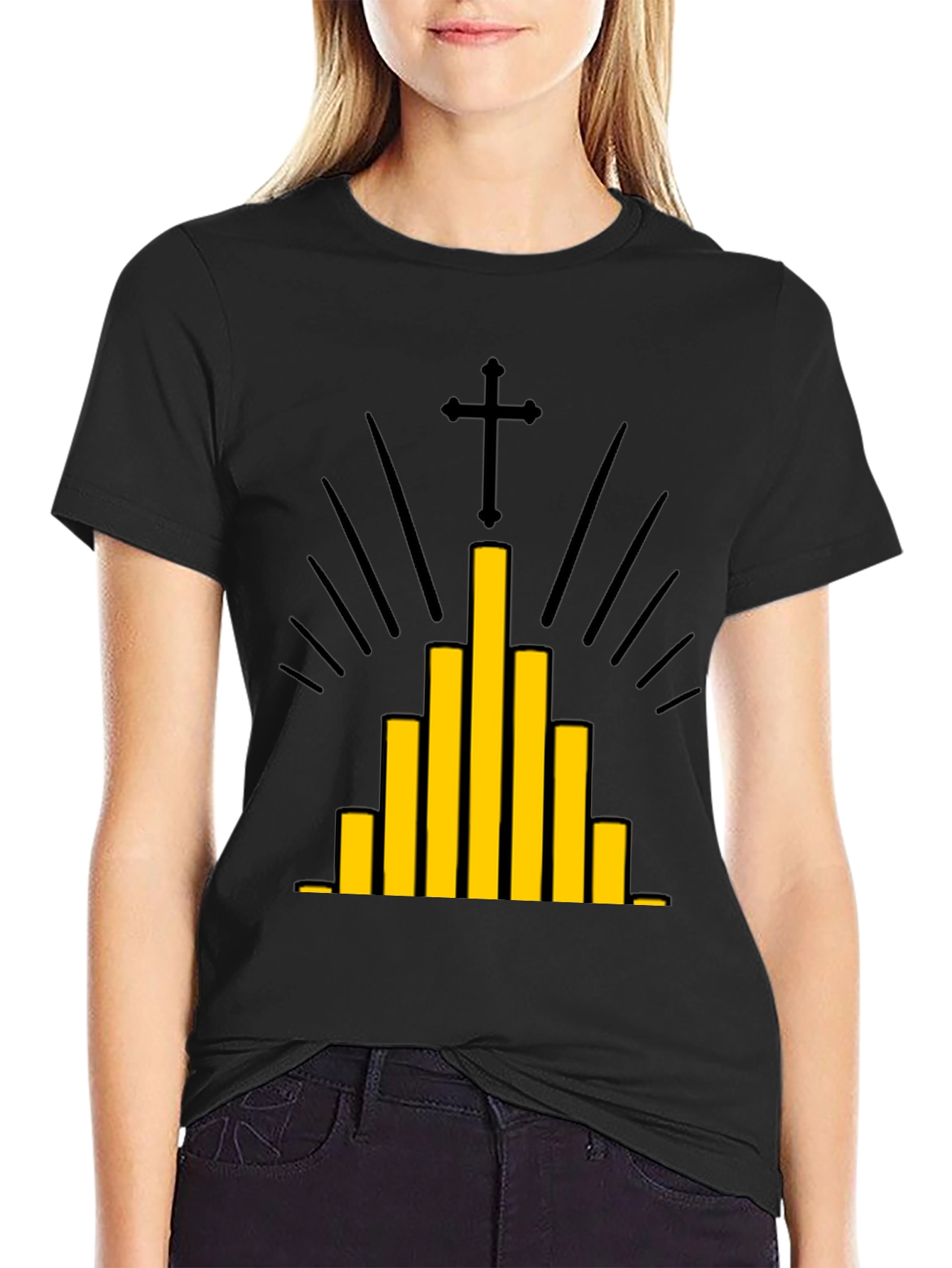 Modern Christian Graphic Tee - Black