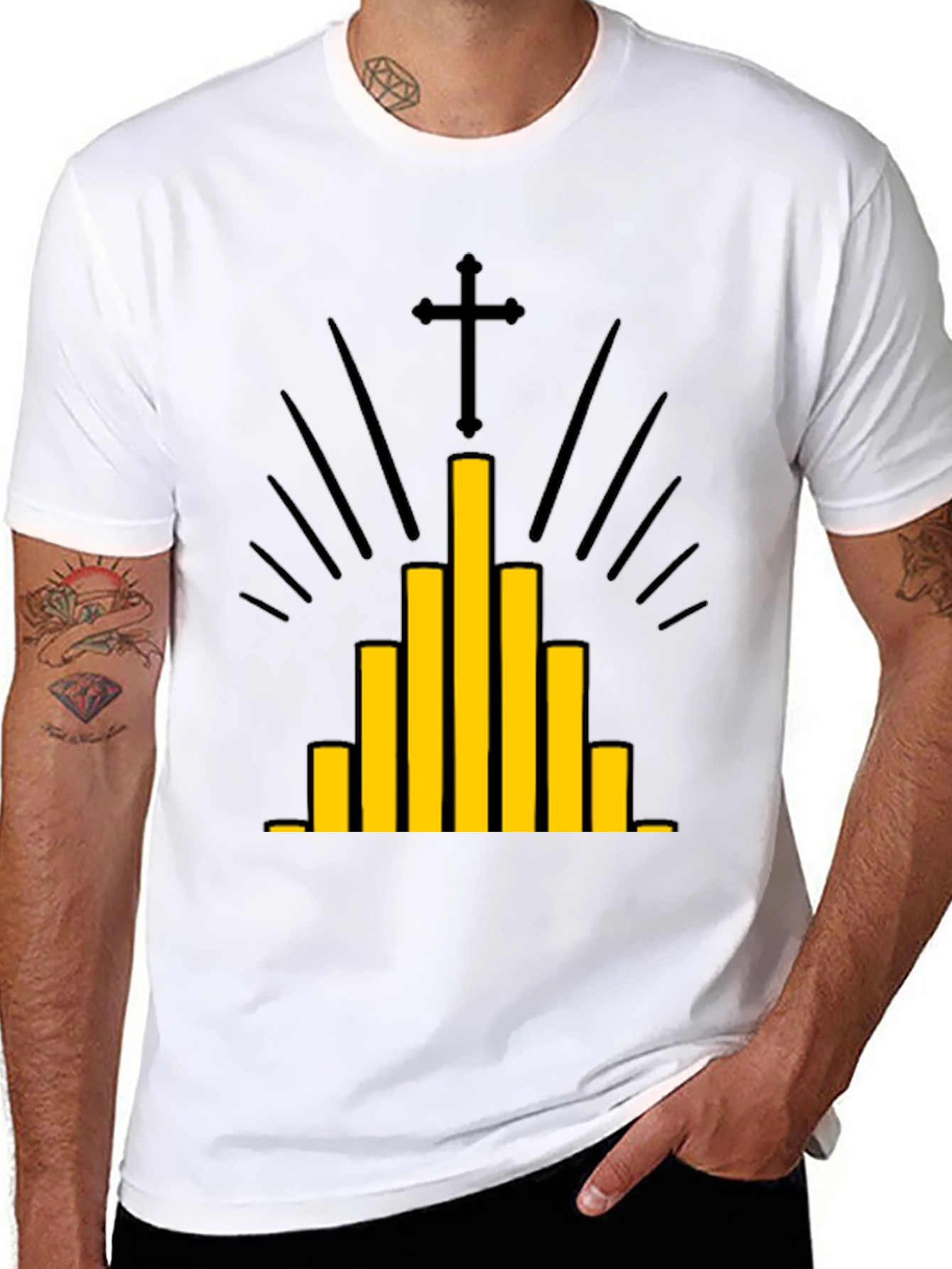Modern Christian Graphic Tee - Black