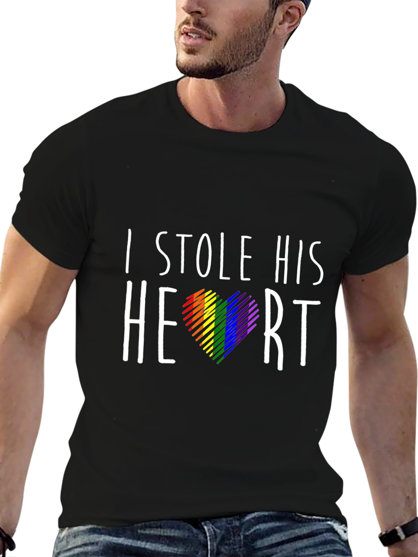 I Stole His Heart Gay Pride T-Shirt