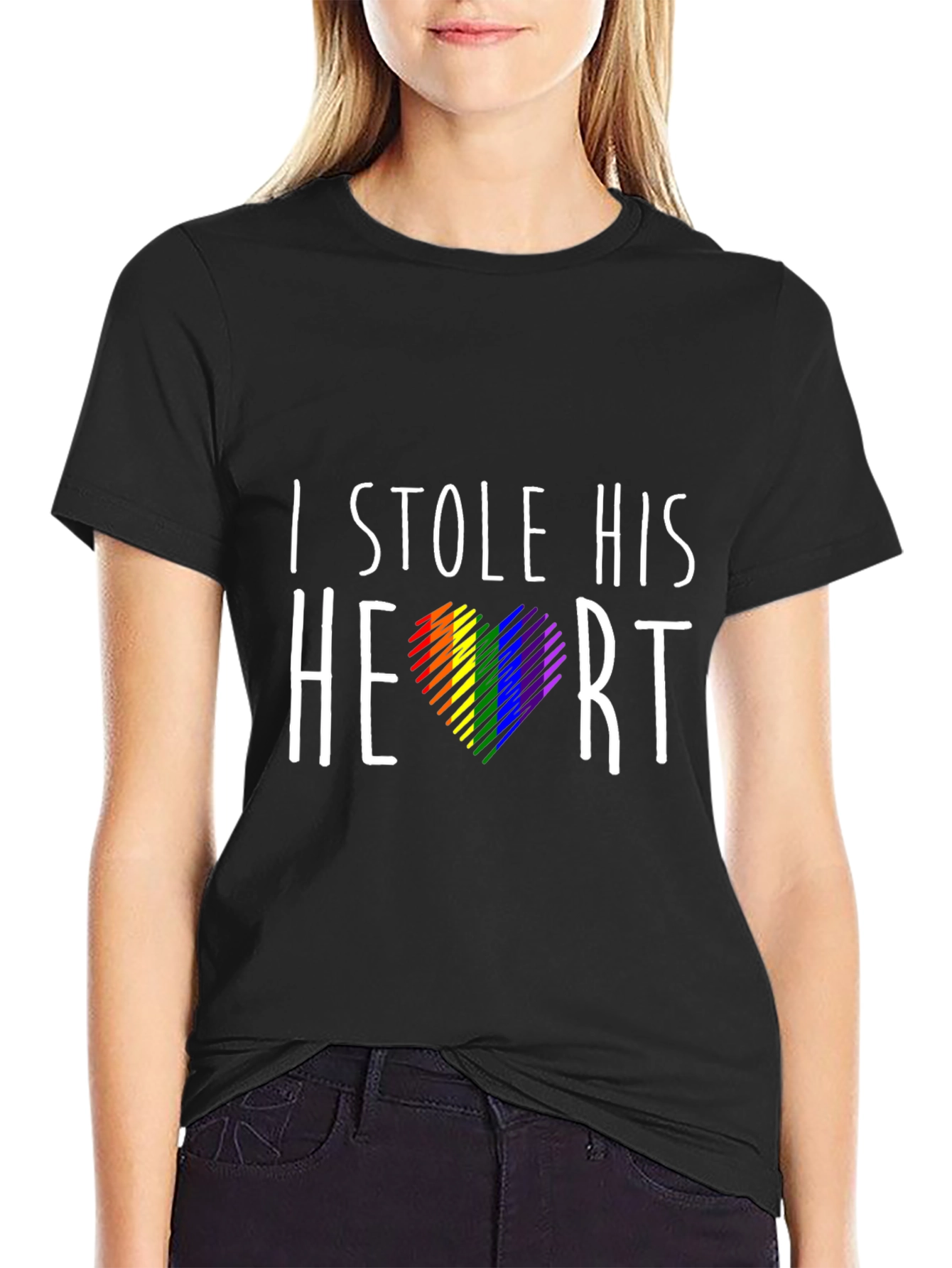 I Stole His Heart Gay Pride T-Shirt