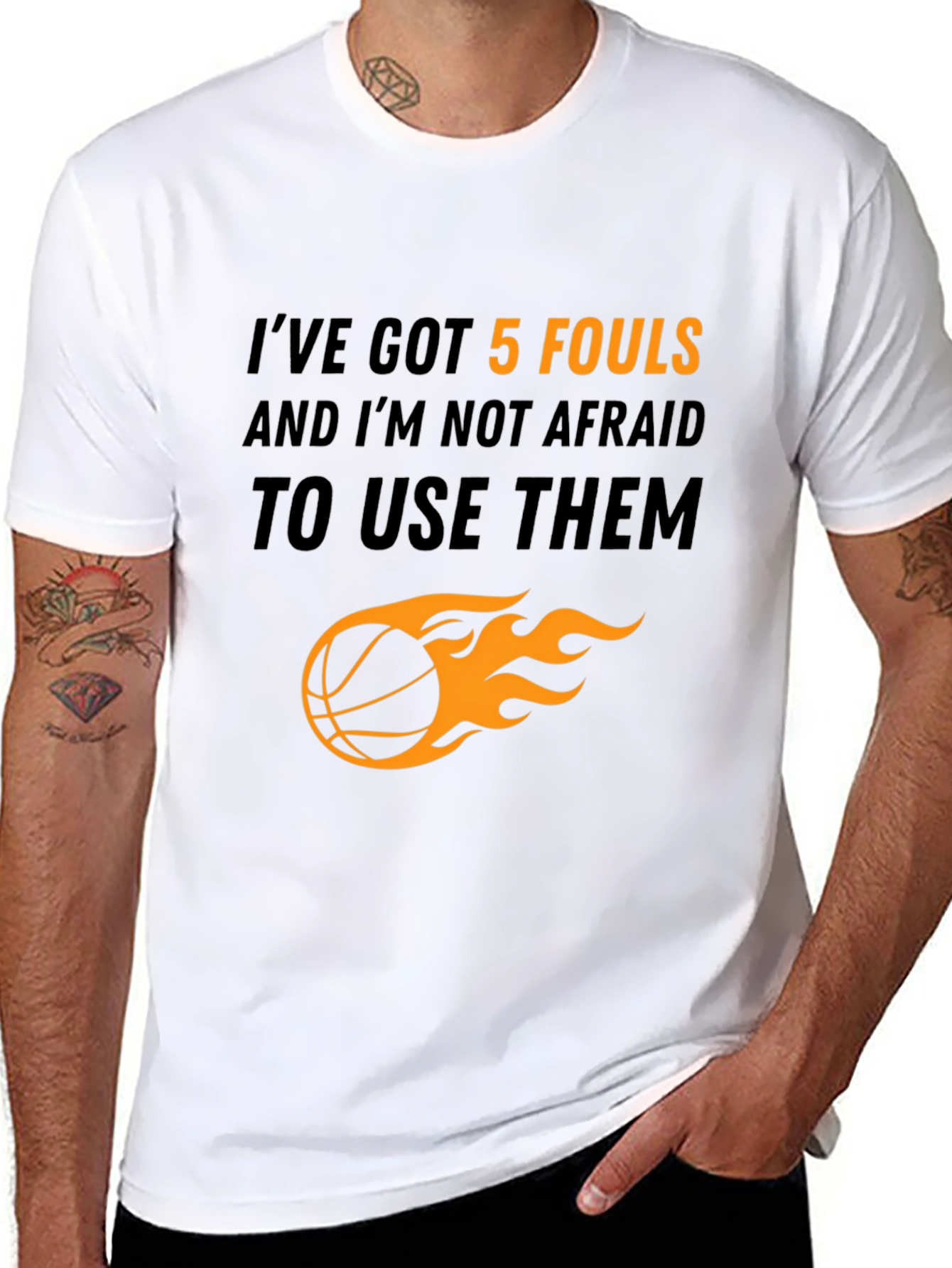 Basketball Player Graphic Tee - 5 Fouls