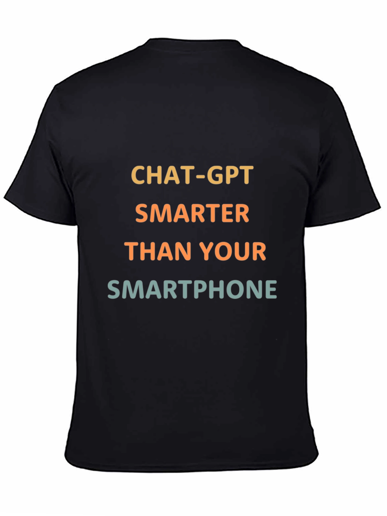 ChatGPT Smarter Than Your Smartphone Black T-Shirt