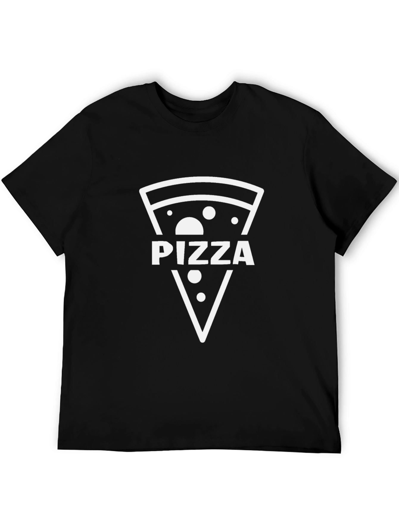 Pizza Slice Graphic T-Shirt - Black