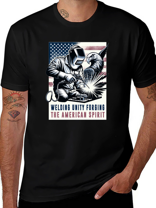 American Spirit Welder Graphic T-Shirt