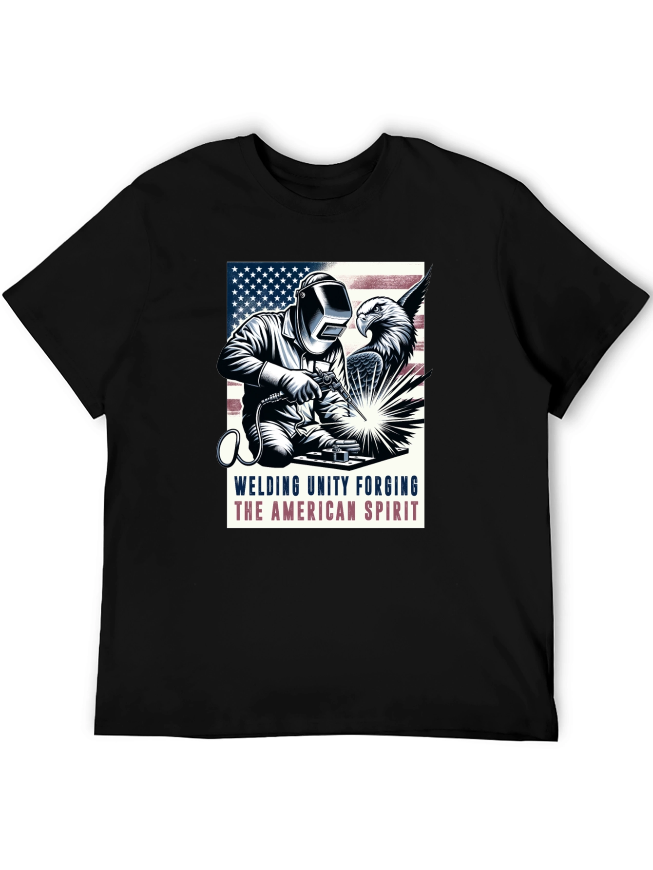 American Spirit Welder Graphic T-Shirt