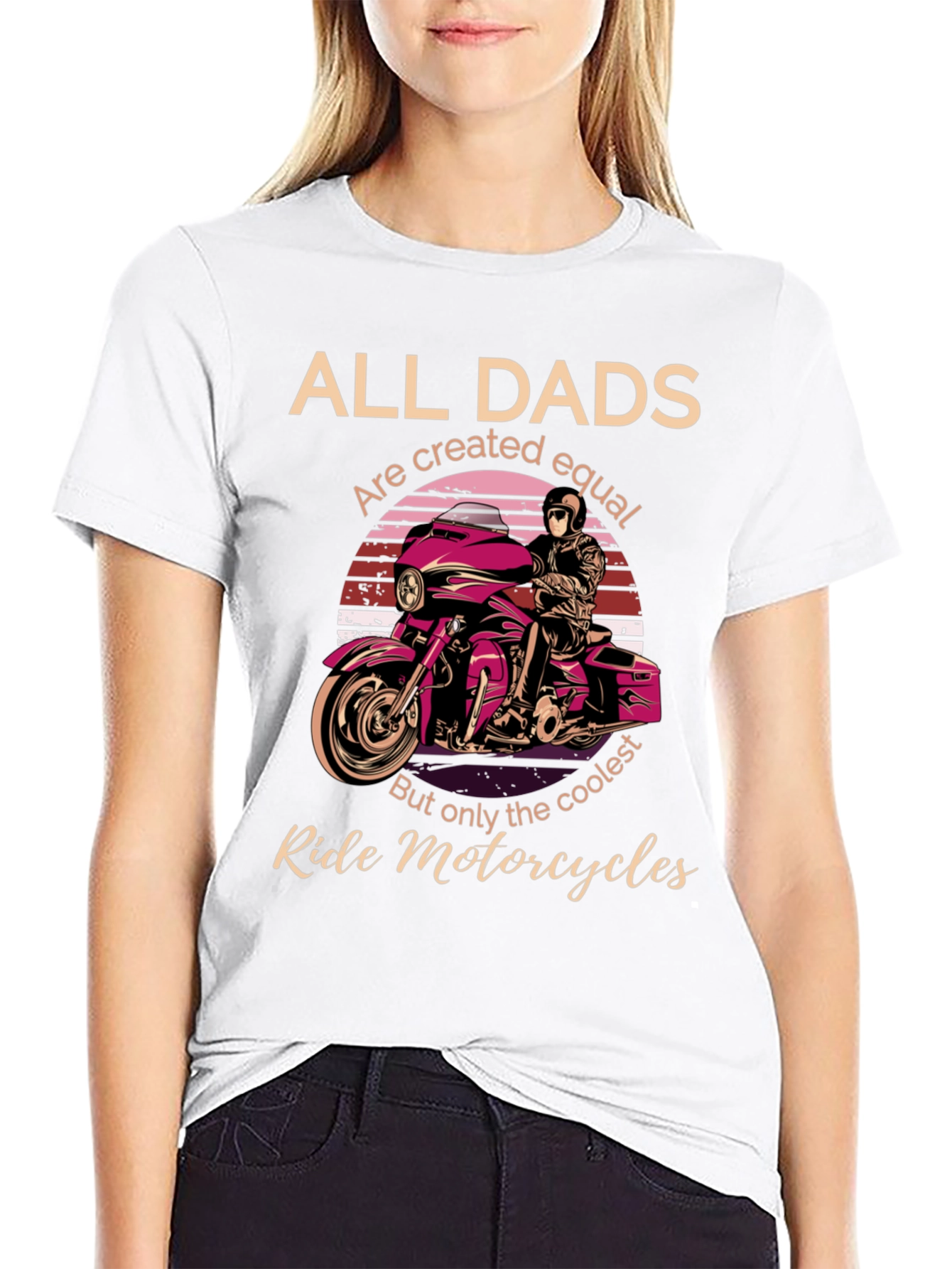 Cool Dads Ride Motorcycles Graphic T-Shirt