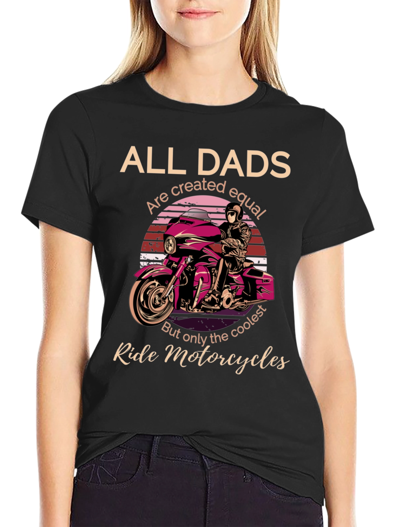 Cool Dads Ride Motorcycles Graphic T-Shirt