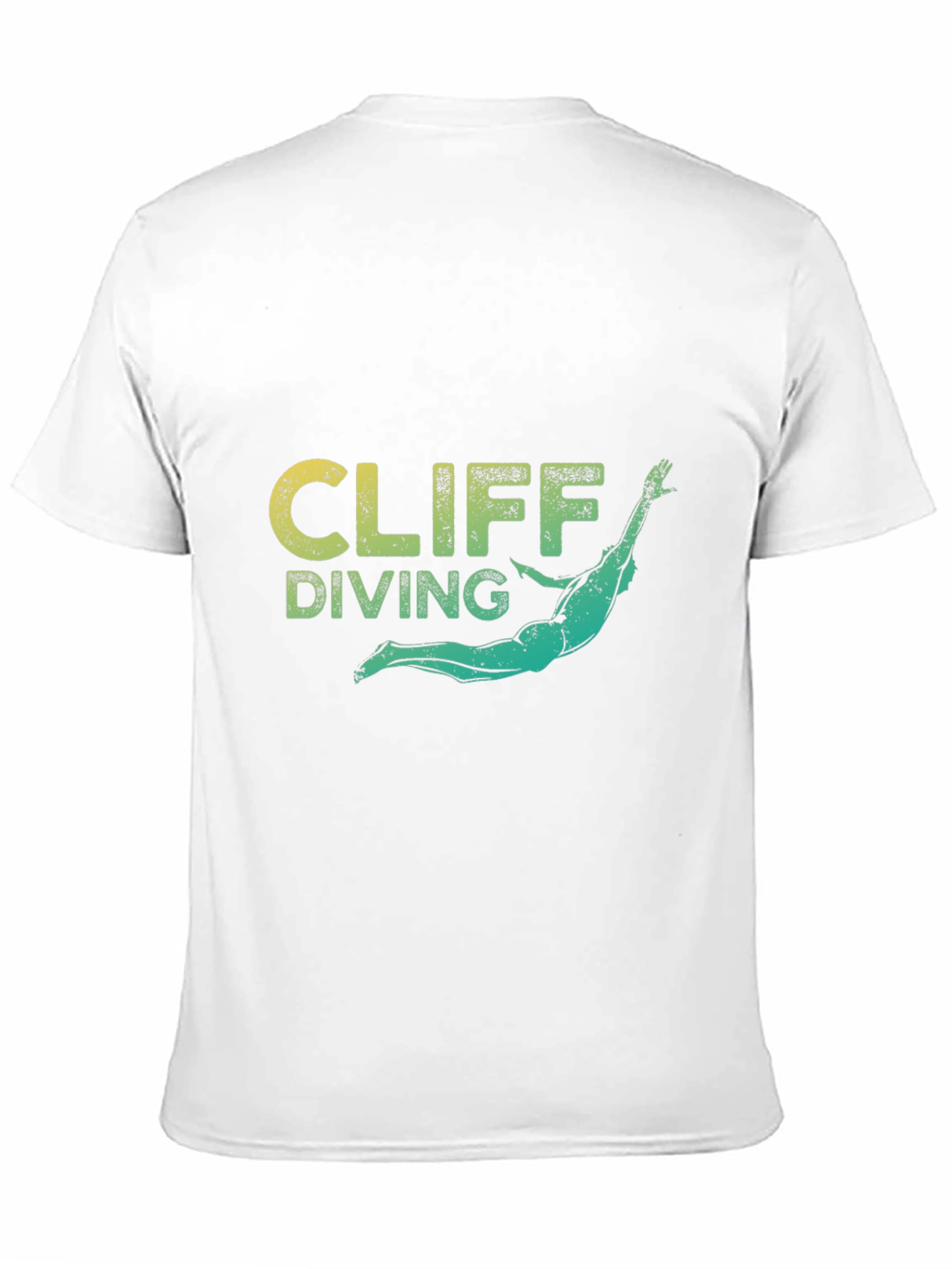 Cliff Diving Graphic Tee - Black Cotton T-Shirt