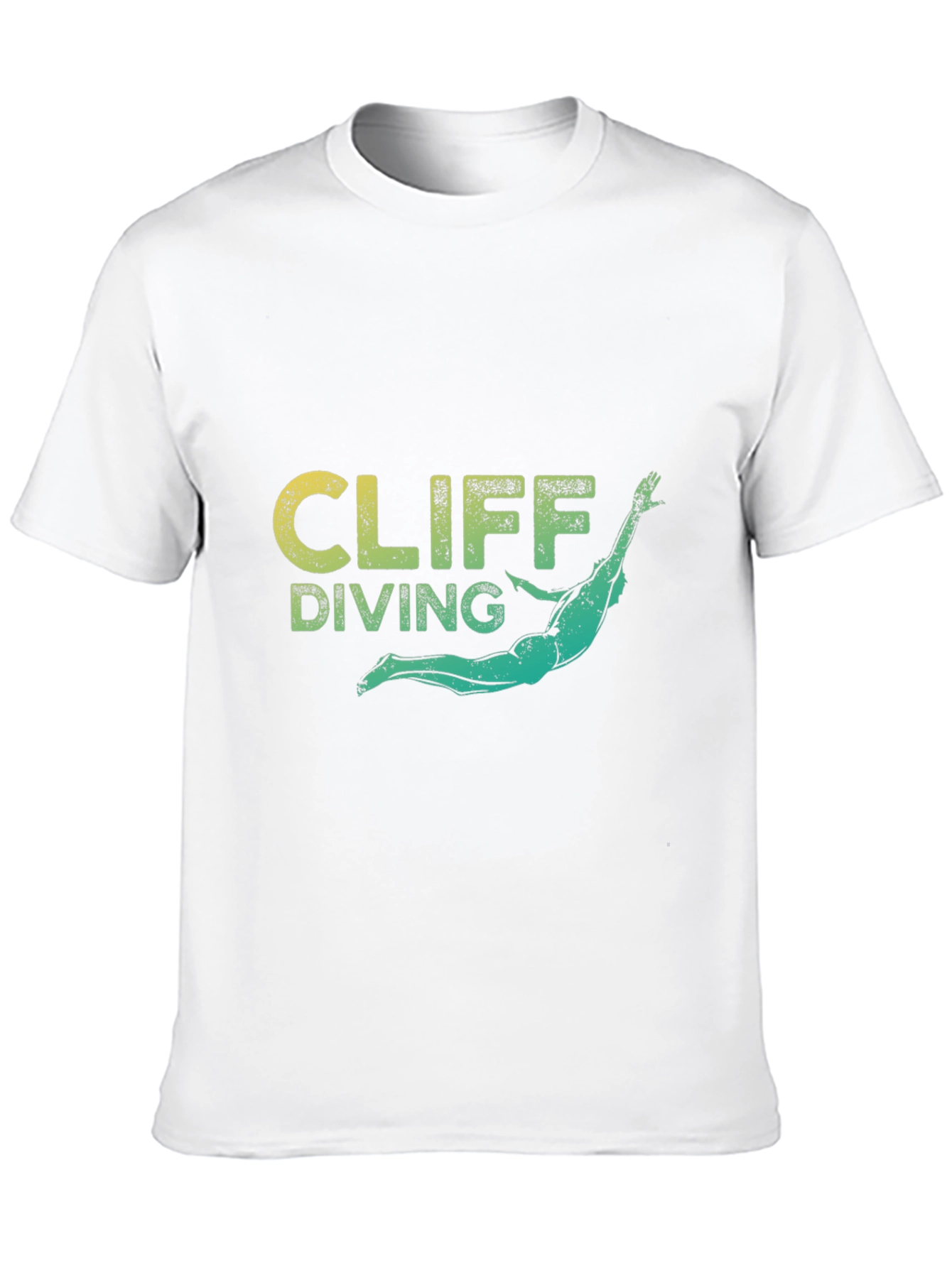 Cliff Diving Graphic Tee - Black Cotton T-Shirt