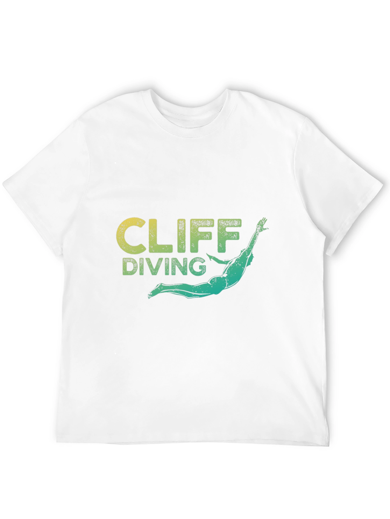 Cliff Diving Graphic Tee - Black Cotton T-Shirt