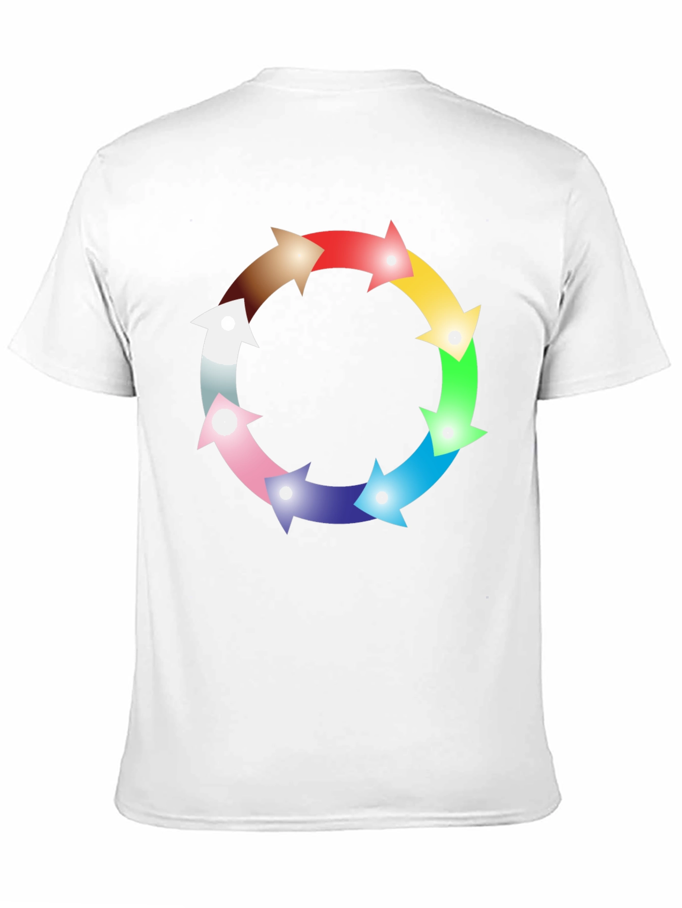 Rainbow Arrow Circle Graphic Black Tee