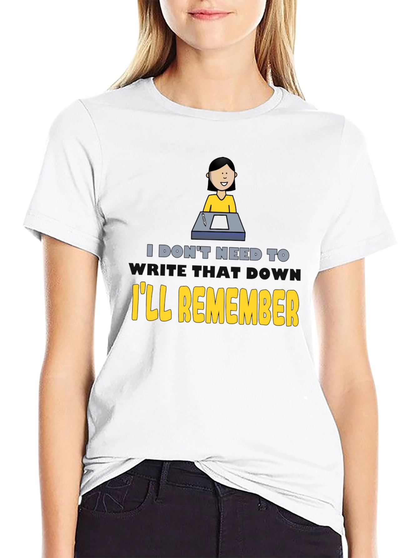 Ill Remember T-Shirt - Black Crew Neck Novelty Tee