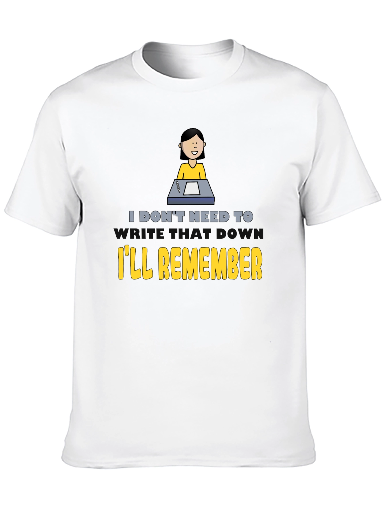 Ill Remember T-Shirt - Black Crew Neck Novelty Tee