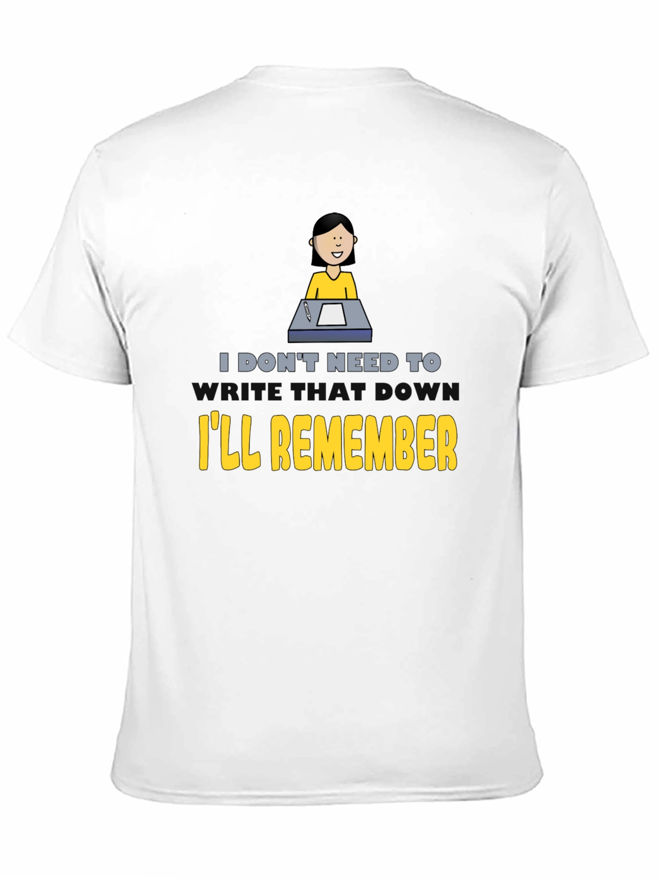 Ill Remember T-Shirt - Black Crew Neck Novelty Tee