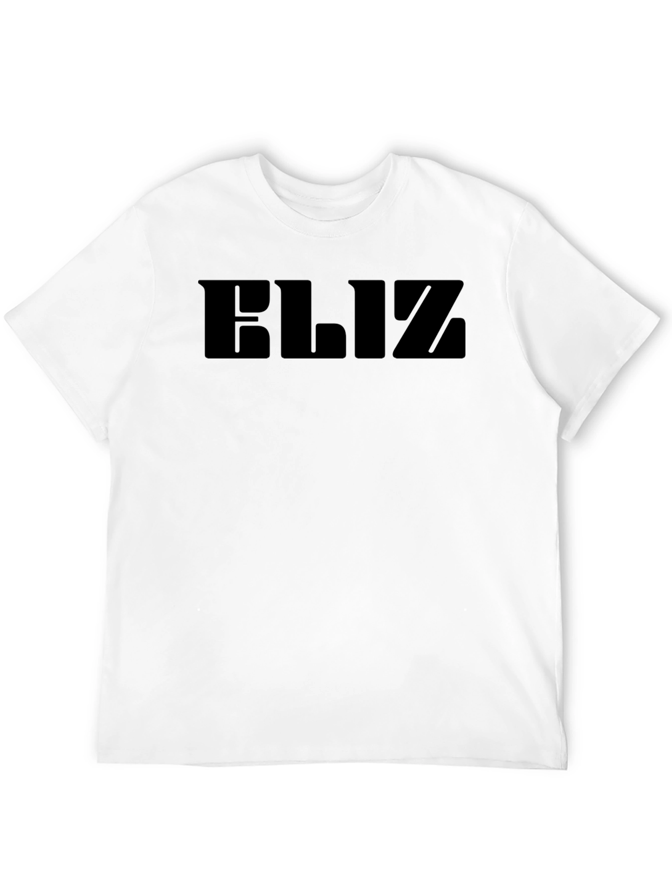 Mens Black ELIZ Graphic Tee - Casual Comfort