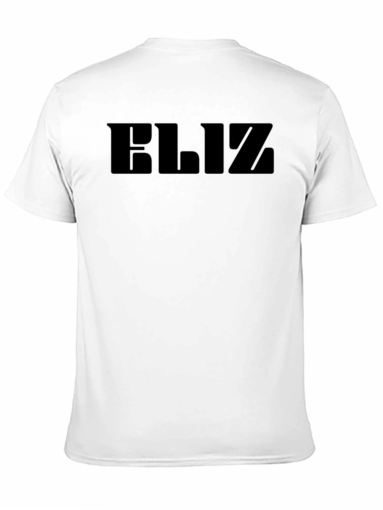 Mens Black ELIZ Graphic Tee - Casual Comfort