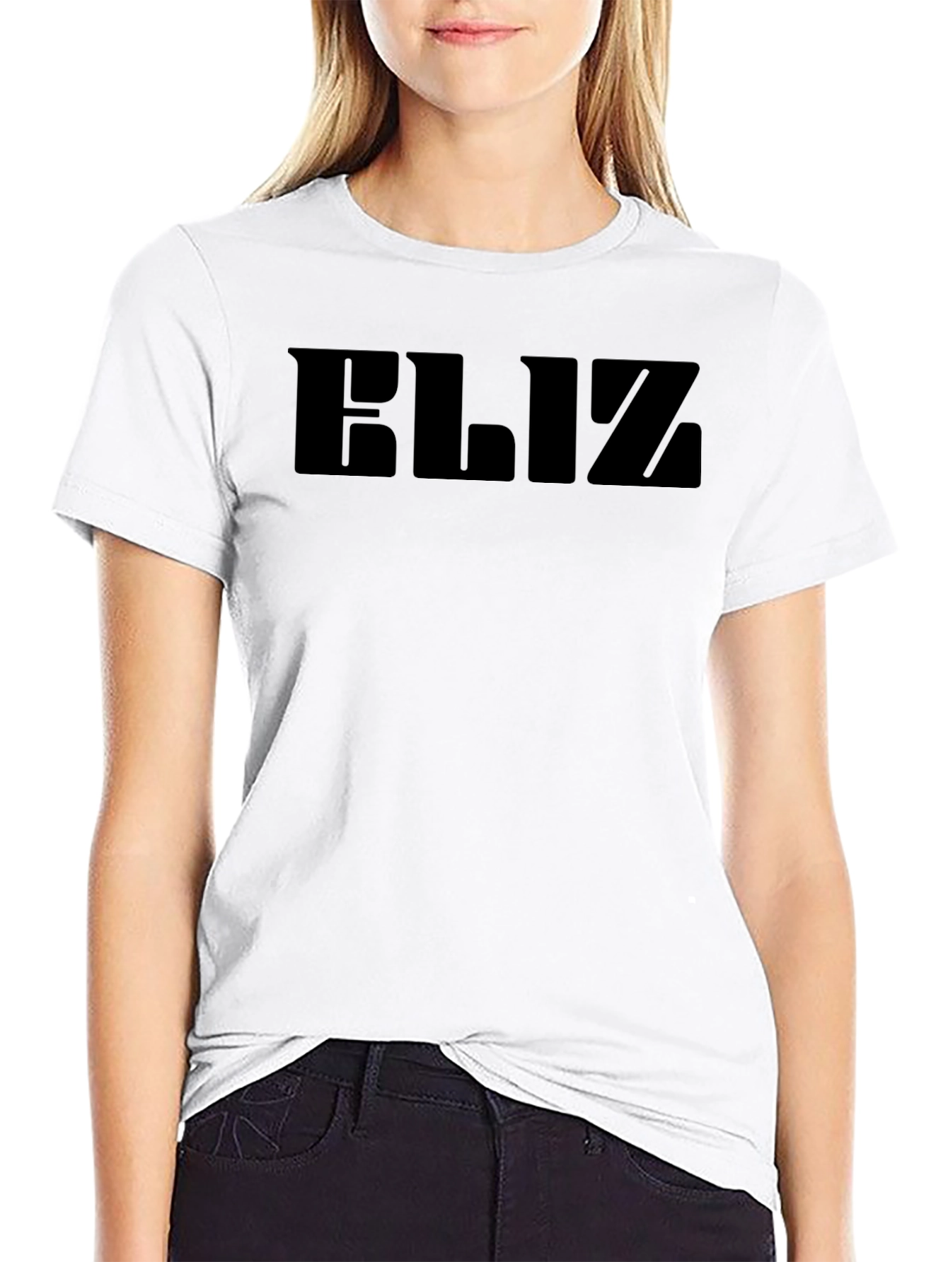 Mens Black ELIZ Graphic Tee - Casual Comfort