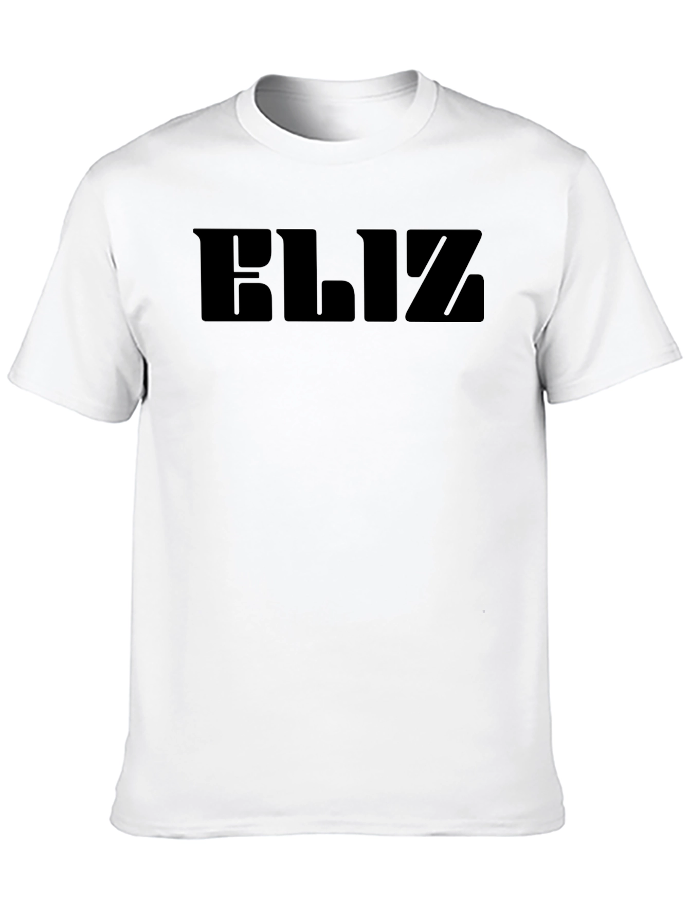 Mens Black ELIZ Graphic Tee - Casual Comfort