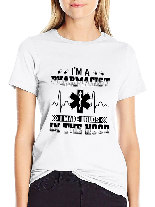 Pharmacist Tee - I Make Drugs in the Hood Black T-Shirt