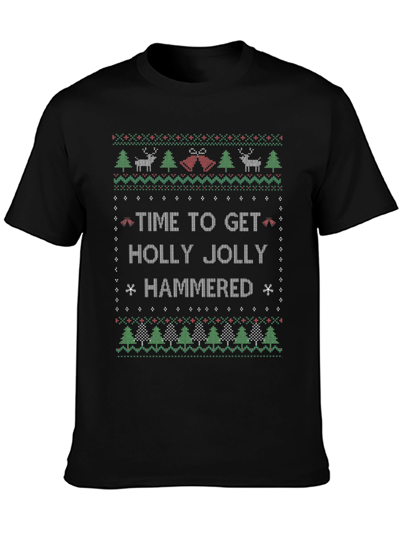 Time to Get Holly Jolly Hammered Christmas T-Shirt